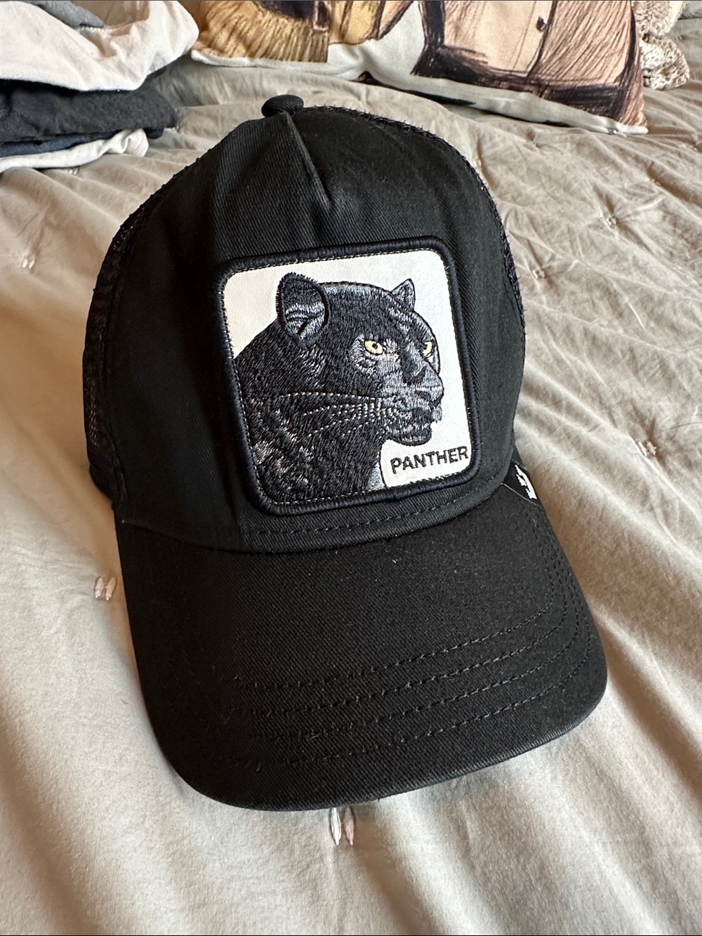 Goorin Brothers OSFA Panther Embroidered Cat Cap - Black